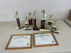 lot 156 image: Trophies & Frames for Certificates