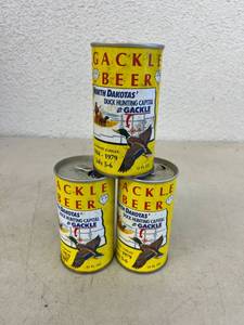 lot 249 image: Gackle ND Beer Cans