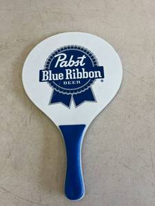 lot 318 image: Vintage Past Blue Ribbon Beer Wood Paddle - Pickleball