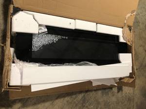 lot 16 image: Winado 50 in. Wall-Mount 9-Color Flames Electric Fireplace with Remote Control in Black   Customer Returns See Pictures