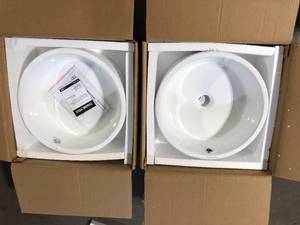 Lot of 2 Swiss Maddison Vessel Sinks Customer Returns See Pictures