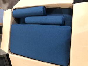 Lifestyle Solutions Lillith Navy Blue Mid Century Modern Chair   Customer Returns See Pictures