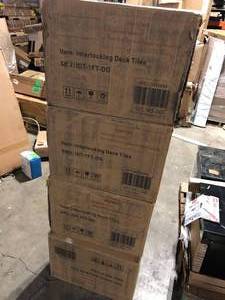 Lot of Plastic 44-Pack Patio Deck Tiles, 11.8 in. x 11.8 in. Square Waterproof Outdoor All Weather Use Dark Gray Customer Returns See Pictures