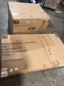 Hampton Bay Statesville 7-Piece Padded Sling Patio Dining Set   Customer Returns See Pictures