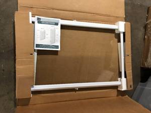 ODL White Cordless Add On Enclosed Aluminum Blinds with 12 in. Slats, for 22 in. Wide x 36 in. Length Door Windows Customer Returns See Pictures