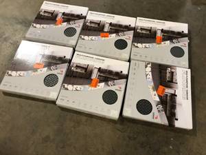 Lot of Norsk Multi-Purpose 18.3 in. x 18.3 in. Dove Gray Commercial PVC Garage Flooring Tile with Vented Drain Pattern (6-Pieces)  Customer Returns See Pictures
