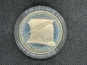 1987-S  PROOF Silver Constitution Commemorative Silver Dollar