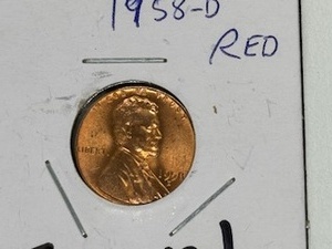 1958-D Red Wheat Cent and 2017-P UNC Red Lincoln Cent - PCGS Price Guide for both is $21.00