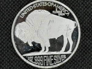 BU One Ounce .999 Silver Buffalo Round
