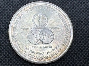 1972 World Trade  1 Oz. .999 Silver Round