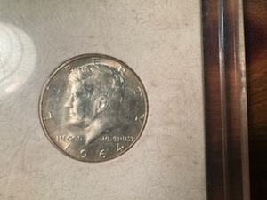 Plaqued 1964 Silver JFK Half Dollar