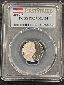 2019-S Jefferson Nickel Proof PCGS PR69 Deep Cameo
