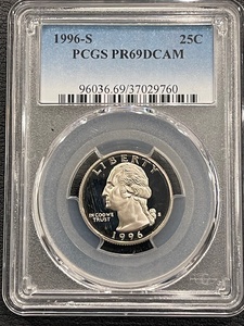 1996-S Washington Quarter Proof PCGS PR69 Deep Cameo