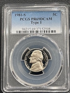 1981-S Jefferson Nickel Proof PCGS PR69 Deep Cameo Type 1