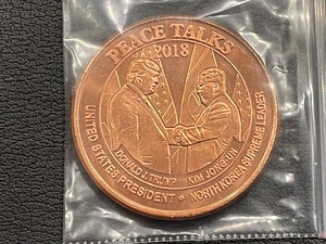 1 Ounce .999 Copper 2018 Trump Peace Talks Coin