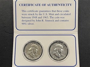 1952 & 1963 Franklin Half Dollars