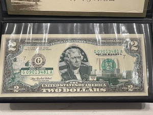 $2 Dollar Federal Reserve Note South Dakota