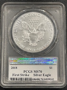 2018 Silver Eagle PCGS MS70 First Strike