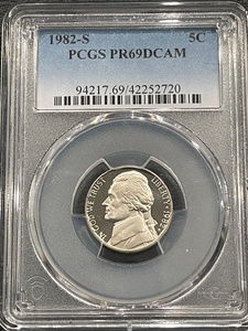 1982-S Jefferson Nickel Proof PCGS PR69 Deep Cameo