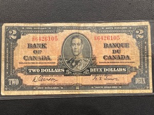 Bank of Canada $2 Dollar Note