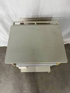 lot 52 image: 3 Drawer Rolling Medical Cart With Storage Compartments In The Drawers