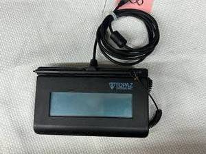lot 89 image: MSRP $250 Topaz Systems T-LBK460-HSB-R SigLite LCD 1x5 Digital Touch Screen Signature Pad with Stylus - Great Working Condition