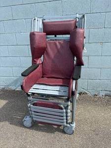 lot 7 image: MSRP $3000 BRODA Seating Centric Positioning Tilt Semi Reclining Wheelchair 30 VT 18 For&nbspTherapeutic Pressure Redistribution & Key Features To Accommodate Multiple Levels Of Care - Great Condition