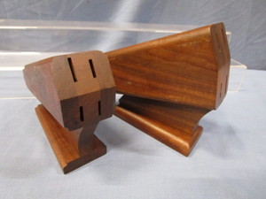 lot 98 image: Walnut Knife Holders