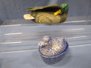 lot 106 image: Resin Mallard, Nesting Duck