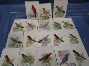 lot 163 image: American Singer Series Bird Cards