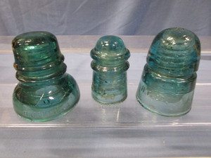 lot 165 image: Blue Glass Insulators