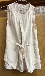 lot 60 image: J Crew Sleeveless Top with Saks Fifth Avenue Sweater