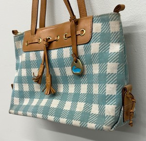 lot 94 image: Dooney & Bourke Plaid Canvas Handbag
