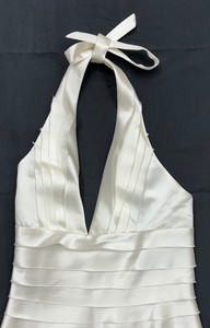 lot 161 image: BCBG Maxazria White Halter Dress