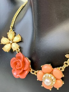 lot 73 image: Lovely Pink Floral Necklace by Lauren Conrad
