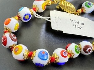 lot 118A image: Millefiori Italian Beaded Bracelet