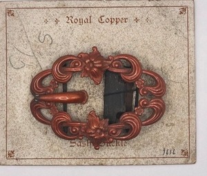 lot 249 image: Vintage Royal Copper Sash Buckle