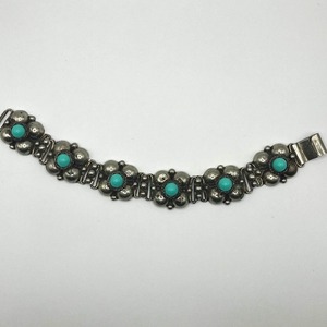 lot 237 image: Vintage 925 Sterling Silver & Turquoise Mexico Bracelet