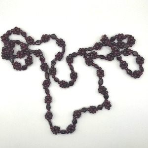 lot 239 image: Vintage Bohemian Garnet Cluster Beaded Necklace