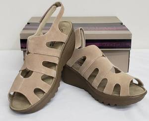 lot 257 image: Sketchers Memory Foam Wedge Sandals - Size 10W - Wide Fit - NEW