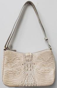 lot 12 image: Brahmin ISABELLE Satchel Shoulder Bag Crocodile Leather
