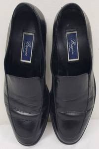 lot 48 image: Bragano Black Leather Slip on Loafers - Mens Size 10M