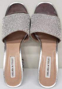 lot 142 image: Chelsea & Violet Rhinestone Mules - Size 9M