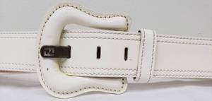 lot 148 image: Fendi White Patent Leather Belt - 90CM (Large)