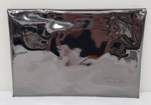 lot 183 image: BCBG Envelope Bag - Silver Metallic with Gold Accent