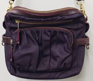 lot 210 image: MZ Wallace Purple Leather Trimmed Nylon Bag wSmall Bonus Bag