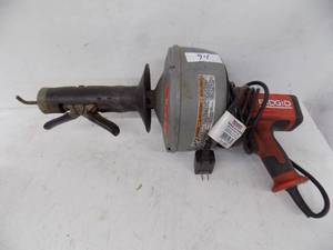 lot 94 image: Ridgid K-45AF Heavy Duty Drain Gun runs