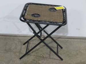 lot 68 image: Sonoma Goods for Life Anti-Gravity Collection Folding End Table, Med Brown