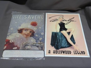lot 69 image: 2 Piece Lot of Tin Signs