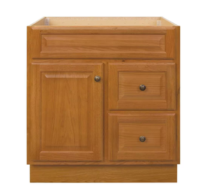 lot 4 image: Hampton 30 in. W x 21 in. D x 33.5 in. H Bath Vanity Cabinet without Top in Oak